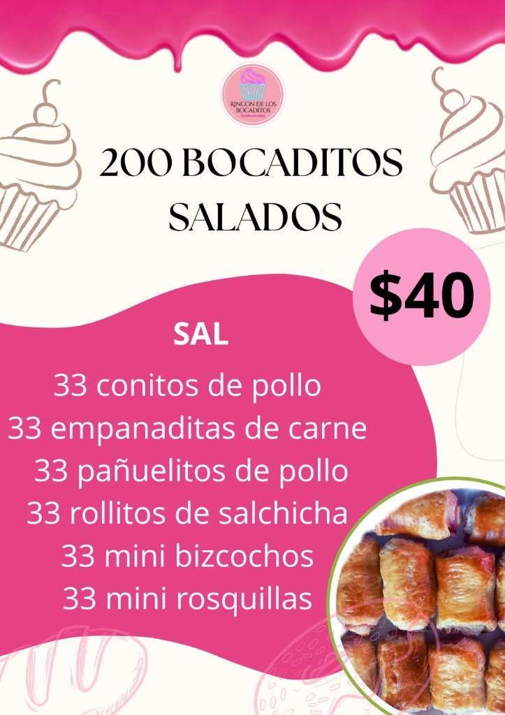 200 Bocaditos Salados